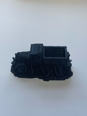Black Miniature Vintage Truck Figurine